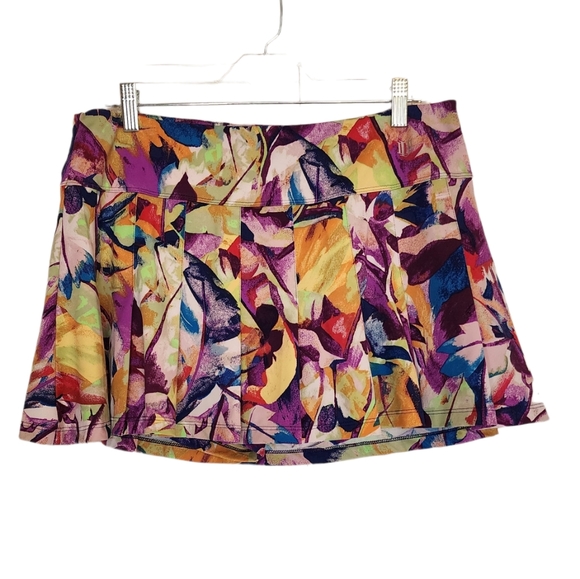 EleVen by Venus Williams Pants - EleVen Orange Purple Green Blue Print Tennis Skirt Skort Venus Williams Large